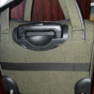 London Fog Dark Green Manchester Collection Underseat Bag with Durable Fabric